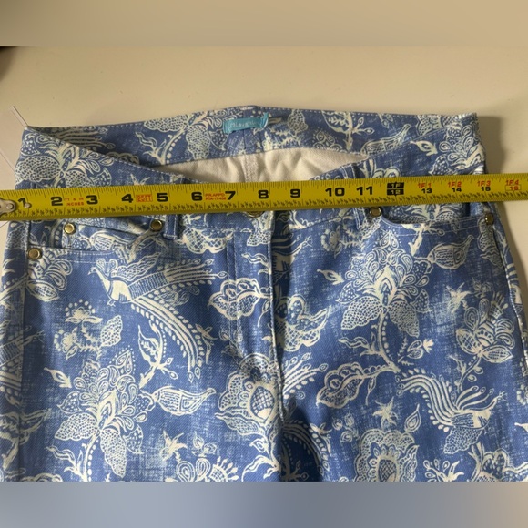 J MCLAUGHLIN NEWPORT CAPRI PANT S HAWAIIAN PRINT TROPICAL CATALINA CLOTH Sz 4 - Picture 11 of 13